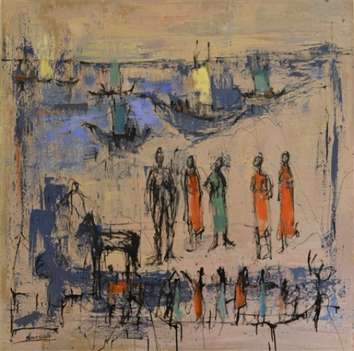 Painting by David Daoud : Leaving