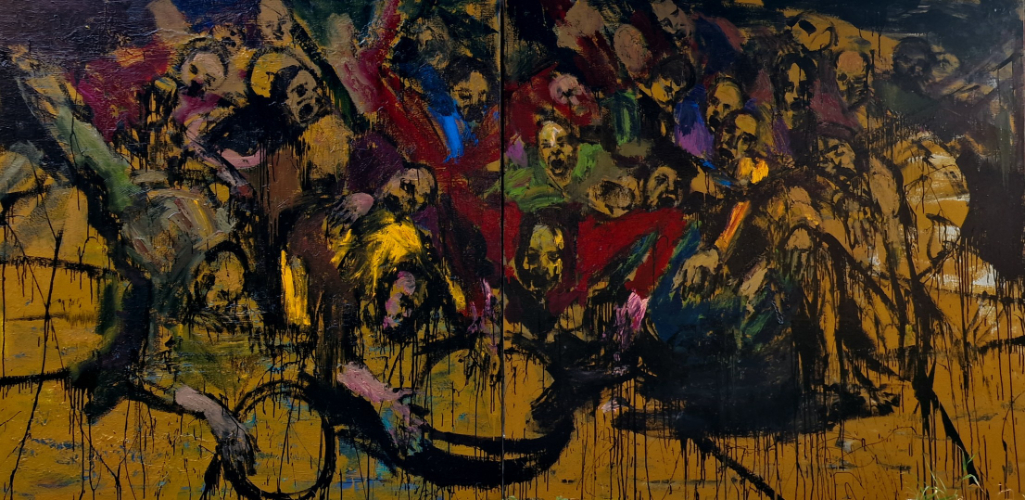 Painting by David Daoud presented at L'Isle sur la Sorgue