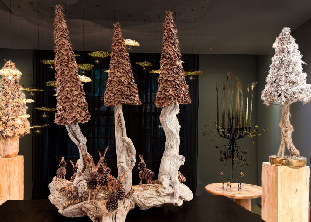 créations de Gilles Pothier pour une exposition de Noël